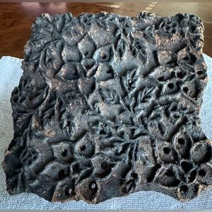 Authentic Vintage 18th Century Hand-Carved Fabric/Textile Stamp